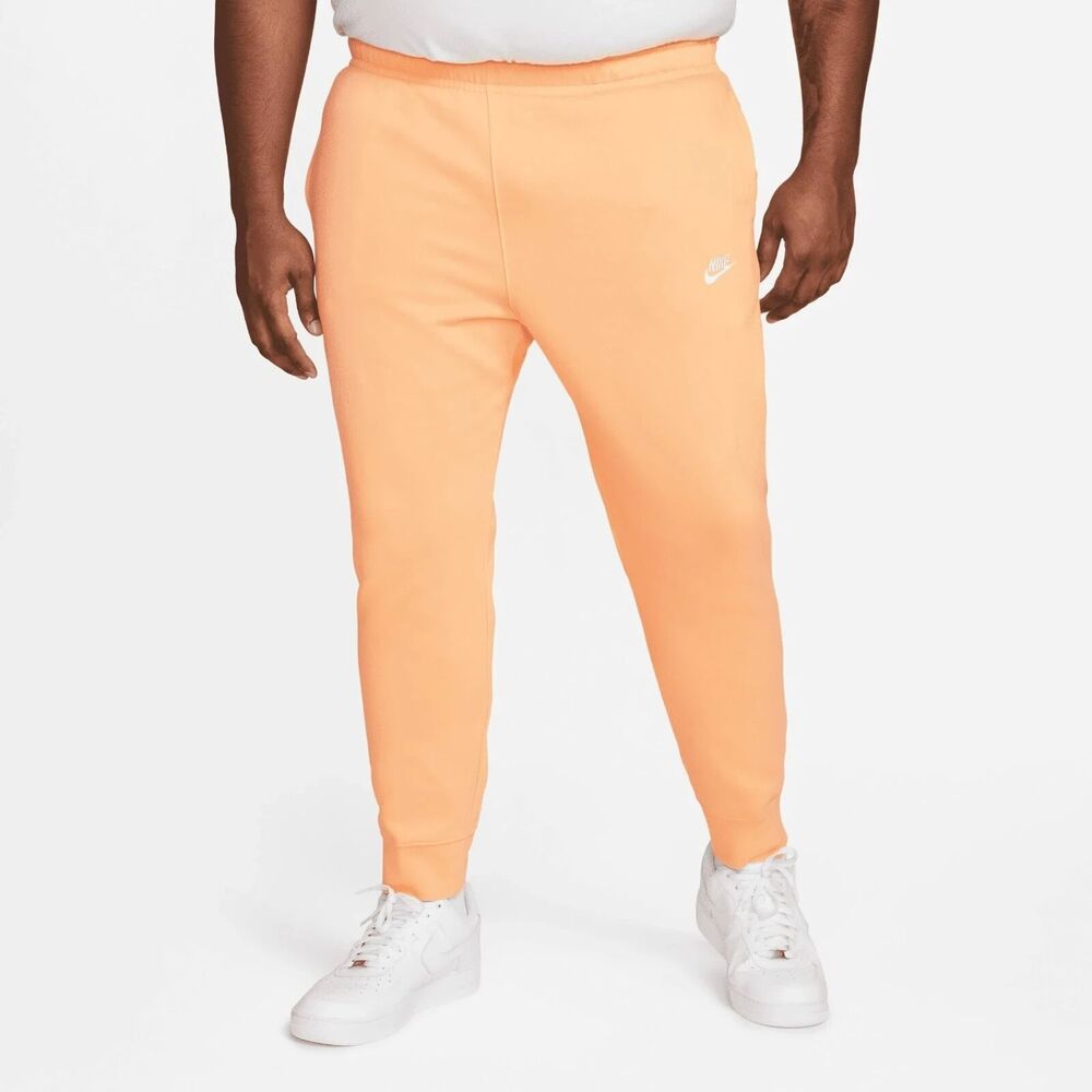 Nike Men's Sportswear Club Fleece Jogger Pants Orange Size Large BV2671-734 New